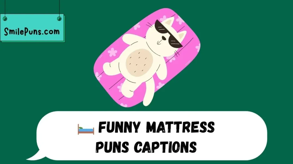 🛏️ Funny Mattress Puns Captions