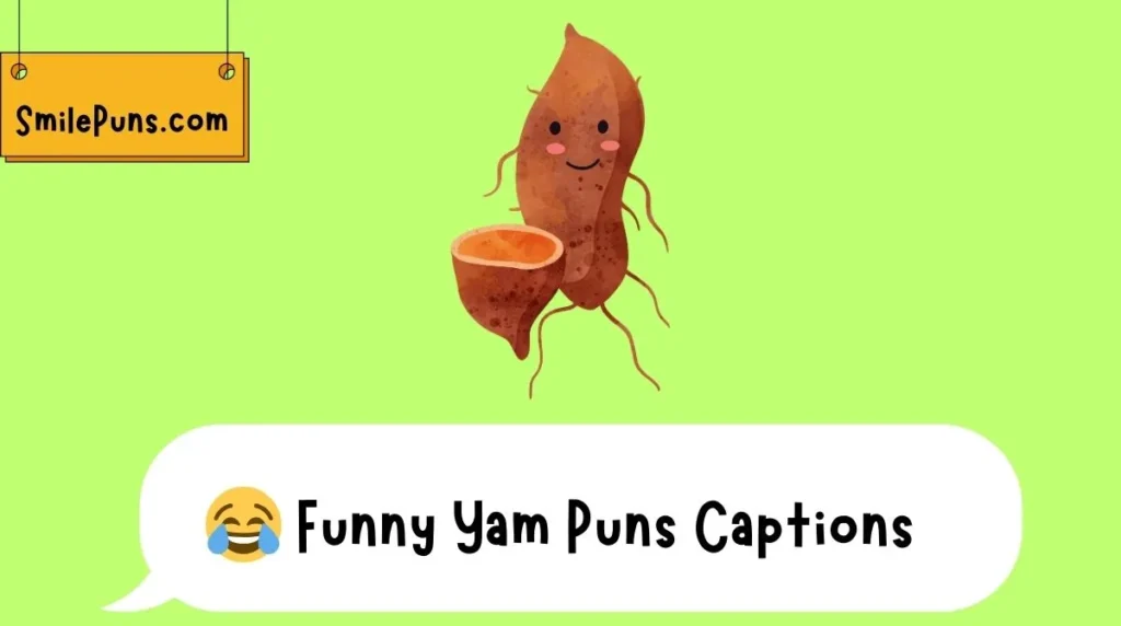 😂 Funny Yam Puns Captions