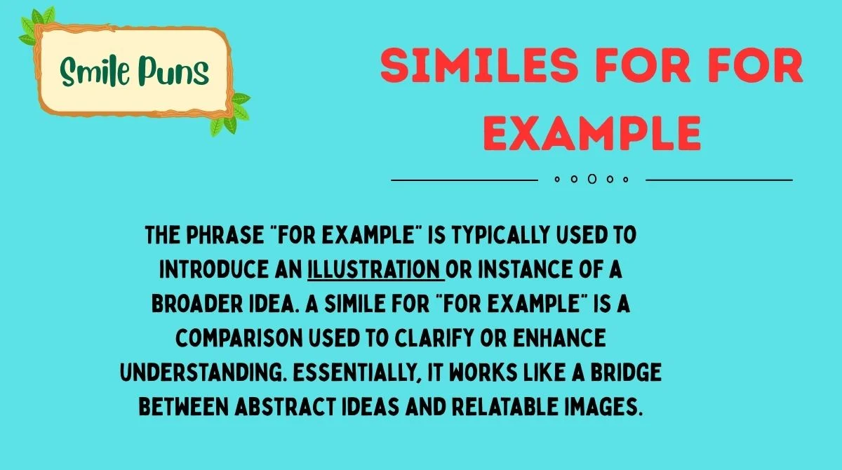 Similes for For Example